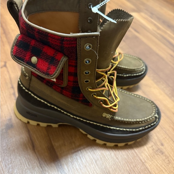 Polo by Ralph Lauren Logan Leather & Plaid Wool Boot - Picture 2 of 6